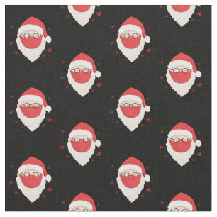 Kerstman met medisch masker stof