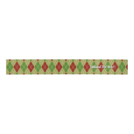 Kerstman met persoonlijke boodschap grosgrain lint (Voorkant)