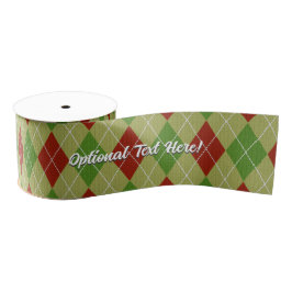 Kerstman met persoonlijke boodschap grosgrain lint