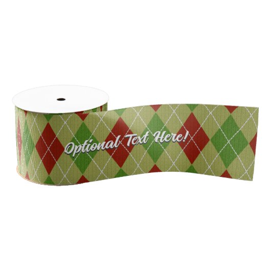 Kerstman met persoonlijke boodschap grosgrain lint (Spoel)