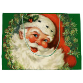 kerstman met pijnlijke kerstmis groot cadeauzakje (Achterkant)