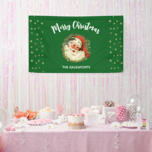 kerstman met pijnlijke kerstmis spandoek