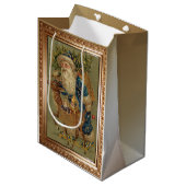 kerstman met rendierster medium cadeauzakje (Voorkant Gekanteld)