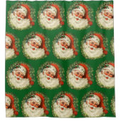 kerstman met ringzegen douchegordijn (Voorkant)