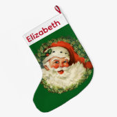  kerstman met ringzegen grote kerstsok (Achterkant (Hangend))