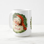  kerstman met ringzegen koffiemok (Voorkant links)