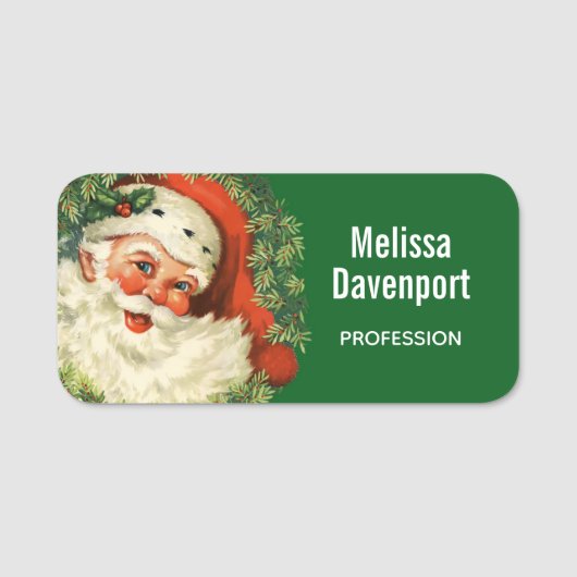  kerstman met ringzegen naamplaatje (Voorkant)