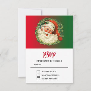 kerstman met ringzegen RSVP kaartje
