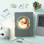  kerstman met ringzegen sticker (iPad Cover)