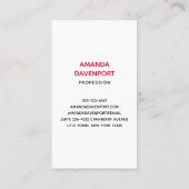  kerstman met ringzegen visitekaartje (Achterkant)