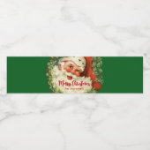 kerstman met ringzegen waterfles etiket (Enkel label)