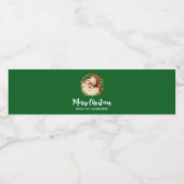  kerstman met ringzegen waterfles etiket (Enkel label)