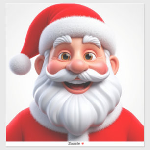 Kerstman met rode hoed die lacht sticker
