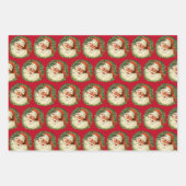 kerstman met rugleuning inpakpapier vel (Voorkant 3)