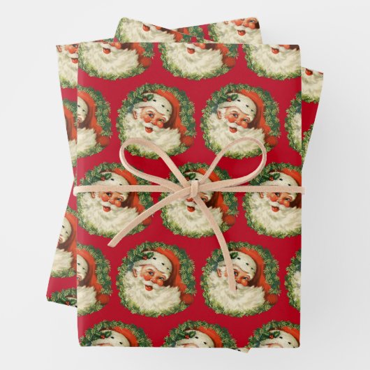 kerstman met rugleuning inpakpapier vel (In situ)