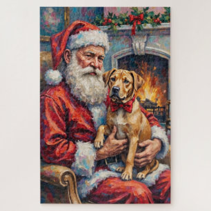 Kerstman met Shar Pei Kerst Kunst Legpuzzel