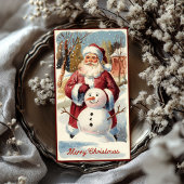 Kerstman met sneeuwman Kerst Tissuepapier