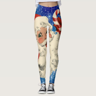 kerstman met snoepriet leggings