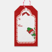 Kerstman met Snowflakes Cadeaulabel (Voorkant)