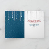 Kerstman met Snowflakes-kaart Kaart (Binnen)