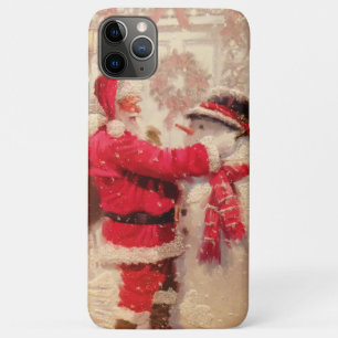  kerstman met Snowman iPhone 11 Pro Max Hoesje