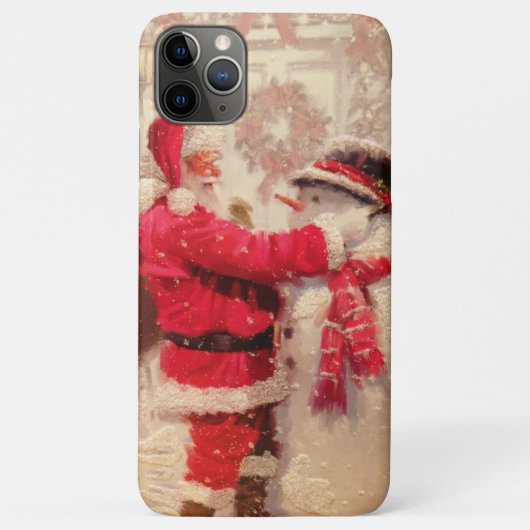  kerstman met Snowman Case-Mate iPhone Case (Achterkant)