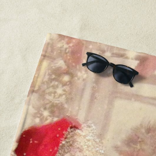 kerstman met Snowman Strandlaken (In situ)