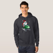 Kerstman met Snowmobile Hoodie (Voorkant volledig)