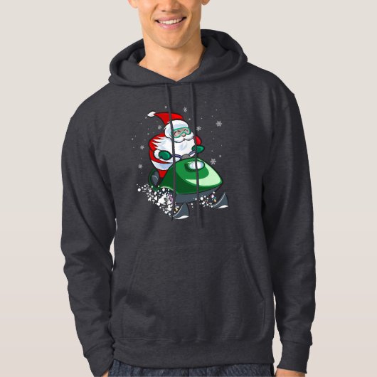 Kerstman met Snowmobile Hoodie (Voorkant)