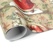 kerstman met speelgoed en kerstboom cadeaupapier (Rol Hoek)