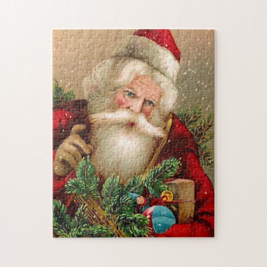  kerstman met speelgoed legpuzzel (Verticaal)