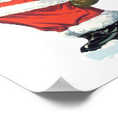  kerstman met speelgoedzak poster (Hoek)