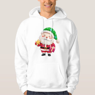 Kerstman met ster en cadeau hoodie