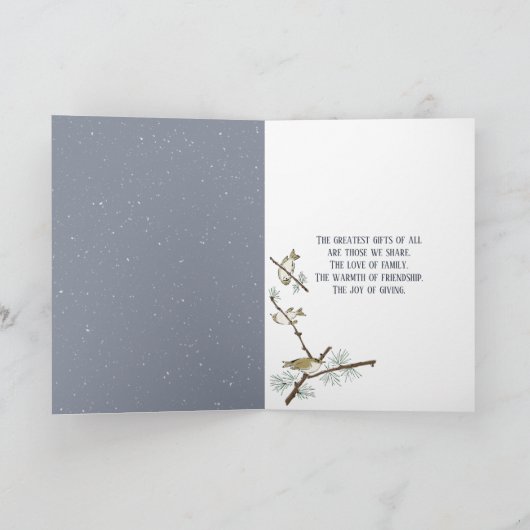 Kerstman met ster feestdagen kaart (Binnen)