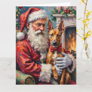 Kerstman met Thaise Ridgeback Kerst Kunst Kaart