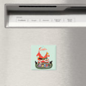 Kerstman met trein magneet (Insitu (Vaatwasser))