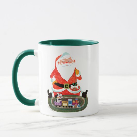 Kerstman met trein mok (Links)