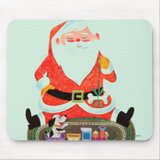 Kerstman met trein muismat