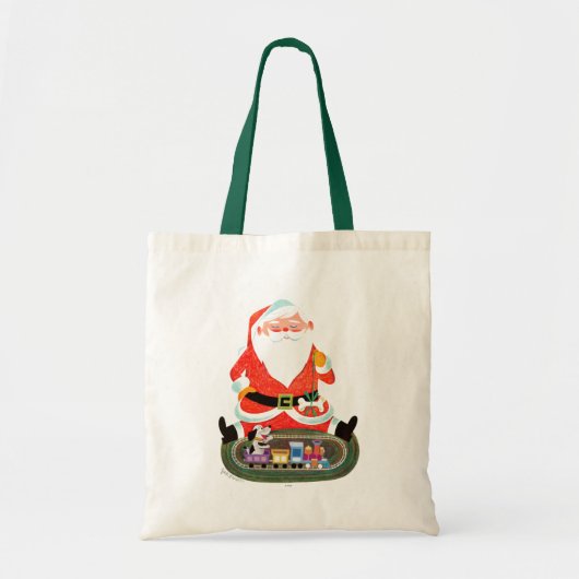 Kerstman met trein tote bag (Voorkant)