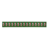 Kerstman met vaandel van Mexico Grosgrain Lint (Voorkant)