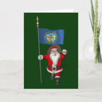 Kerstman met vaandel van Nebraska