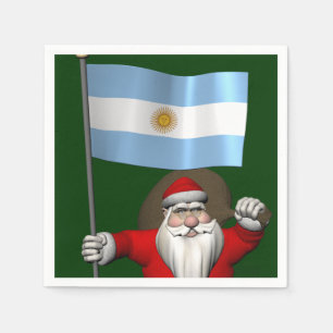 kerstman met vertrek uit Argentinië Servetten