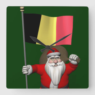 kerstman met vertrek uit België Vierkante Klok