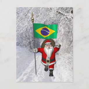 kerstman met vertrek uit Brazilië Feestdagenkaart