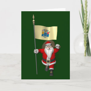 kerstman met vertrek uit New Jersey Feestdagen Kaart