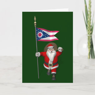 kerstman met vertrek uit Ohio Feestdagen Kaart