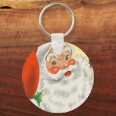  kerstman met Victoriaans kerst Sleutelhanger (Voorkant)