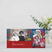 KERSTMAN MET VIOOL FEESTDAGENKAART (Staand voorkant)