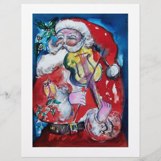 KERSTMAN MET VIOOL FLYER (Voorkant)