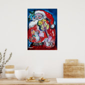 KERSTMAN MET VIOOL POSTER (Keuken)